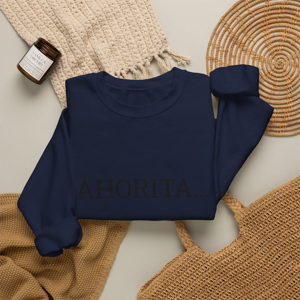 Crewneck Sweatshirt – "Ahorita... Pero ¿Cuál Ahorita?" Spanish with Lily -  Casual Pullover