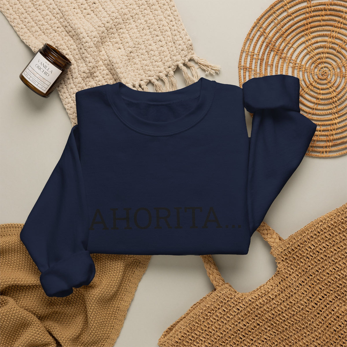 Crewneck Sweatshirt – "Ahorita... Pero ¿Cuál Ahorita?" Spanish with Lily -  Casual Pullover