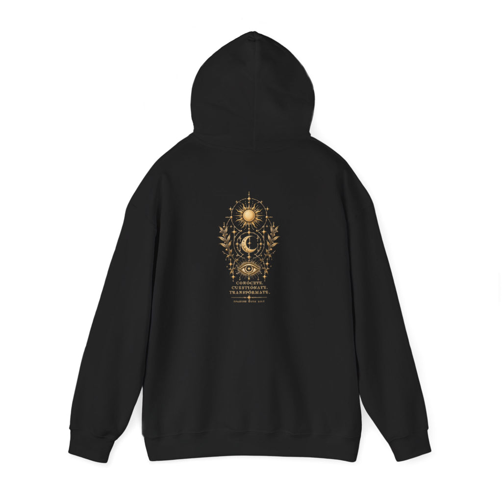 Mystic Sun & Moon Hoodie — Spiritual Eye Graphic Sweatshirt