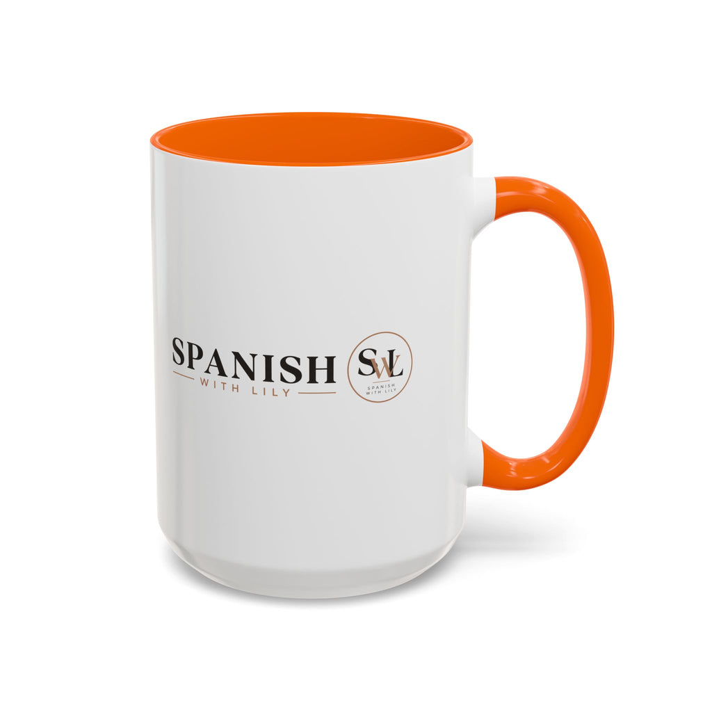 Spanish With Lily Accent Coffee Mug — Language Teacher Gift, Minimalist Logo 11/15oz