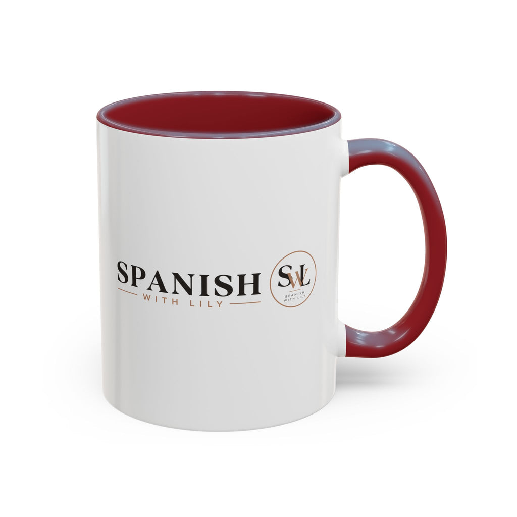 Spanish With Lily Accent Coffee Mug — Language Teacher Gift, Minimalist Logo 11/15oz