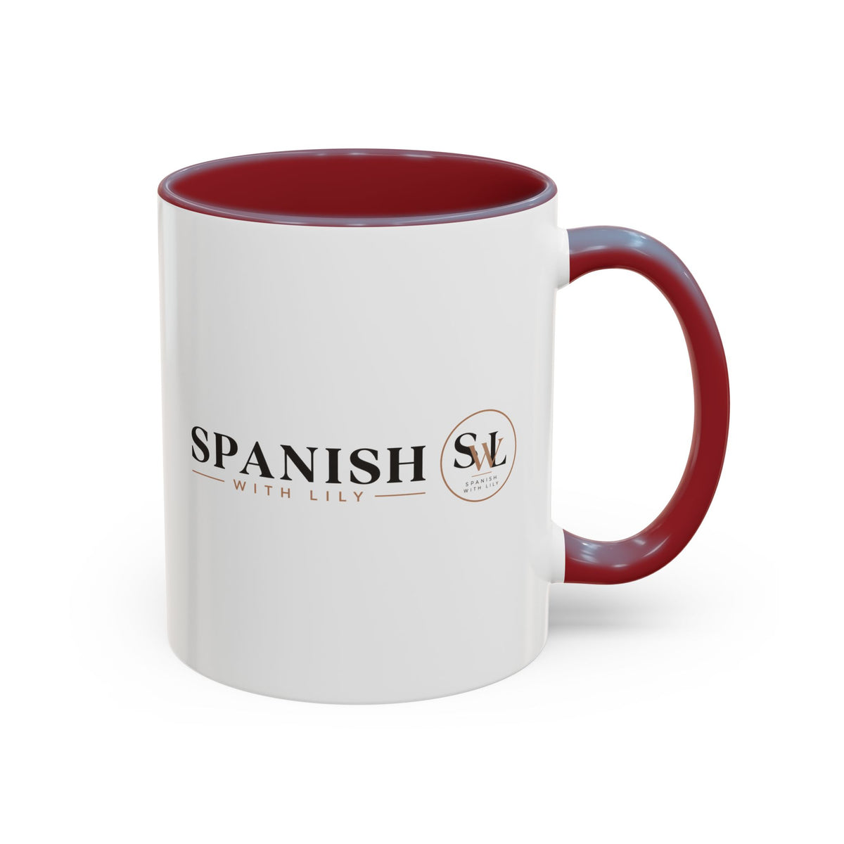 Spanish With Lily Accent Coffee Mug — Language Teacher Gift, Minimalist Logo 11/15oz