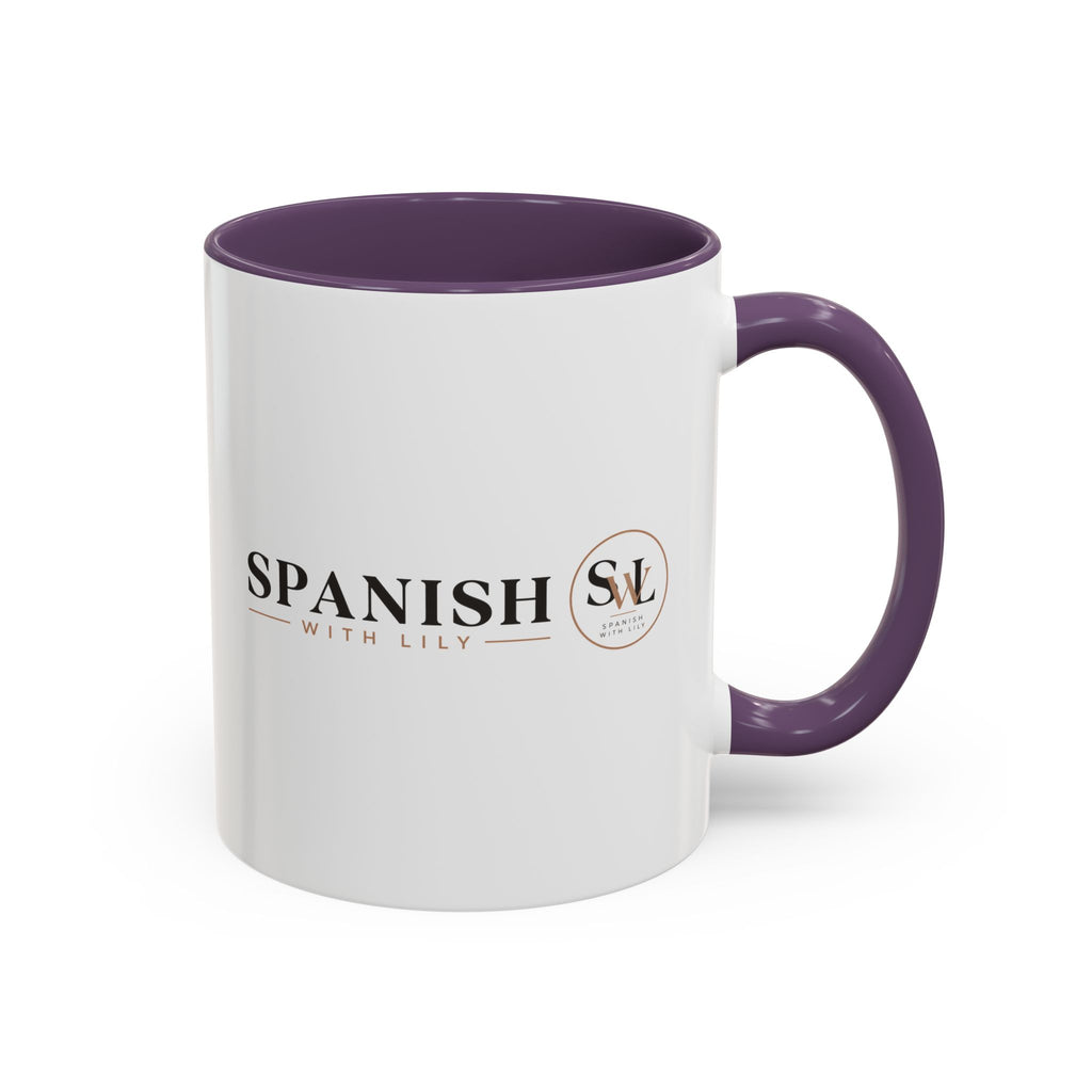 Spanish With Lily Accent Coffee Mug — Language Teacher Gift, Minimalist Logo 11/15oz