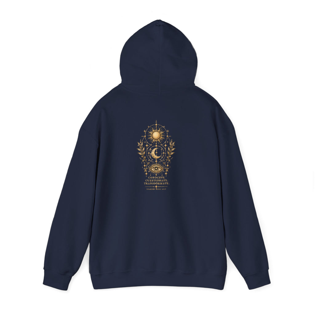 Mystic Sun & Moon Hoodie — Spiritual Eye Graphic Sweatshirt