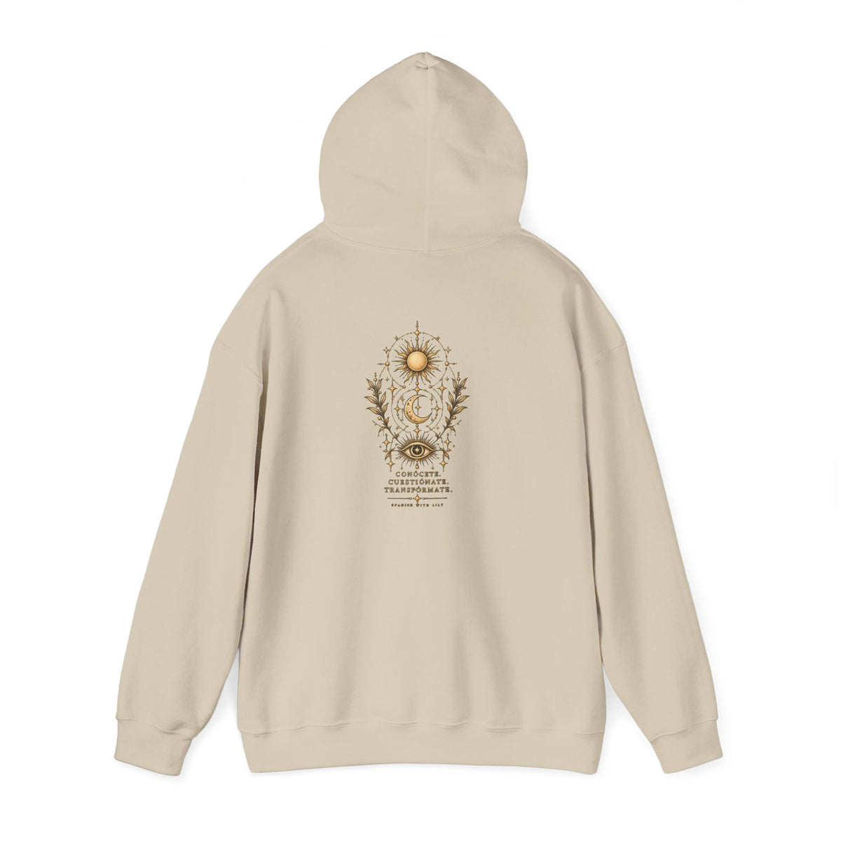Mystic Sun & Moon Hoodie — Spiritual Eye Graphic Sweatshirt
