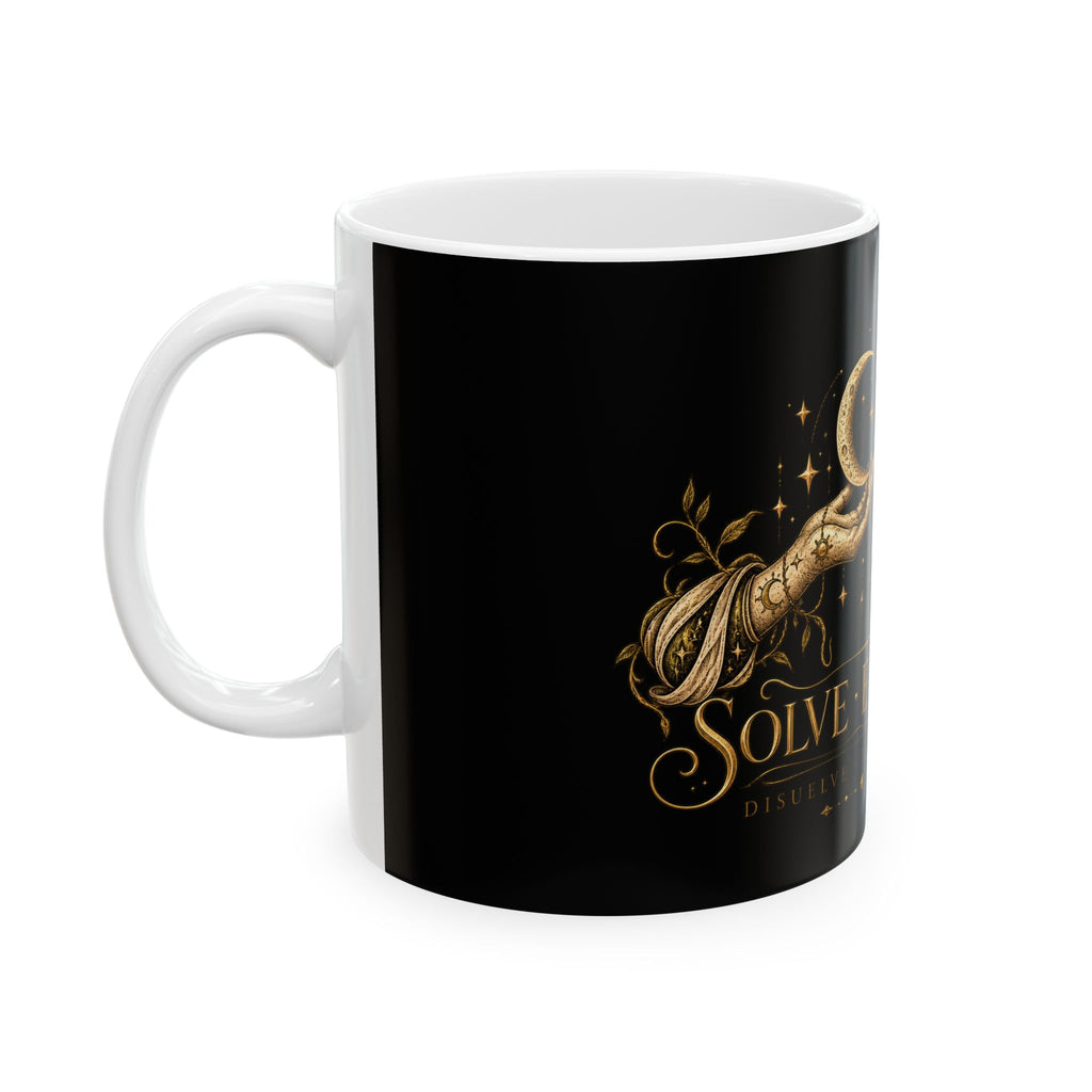 Alchemical Sun & Moon Ceramic Mug — "Solve et Coagula" Astrology Coffee Cup