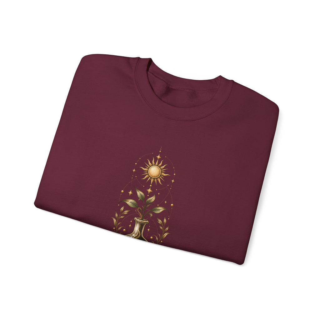 Alchemist Crewneck Sweatshirt — Mystic Sun, Moon & Eye Graphic
