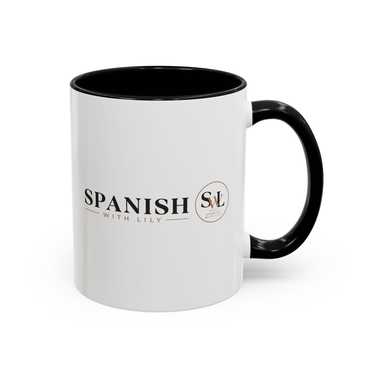 Spanish With Lily Accent Coffee Mug — Language Teacher Gift, Minimalist Logo 11/15oz
