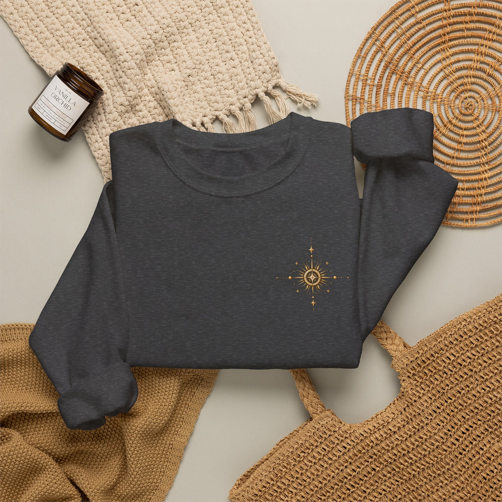 Celestial Jardin Crewneck Sweatshirt — Moon Garden Graphic