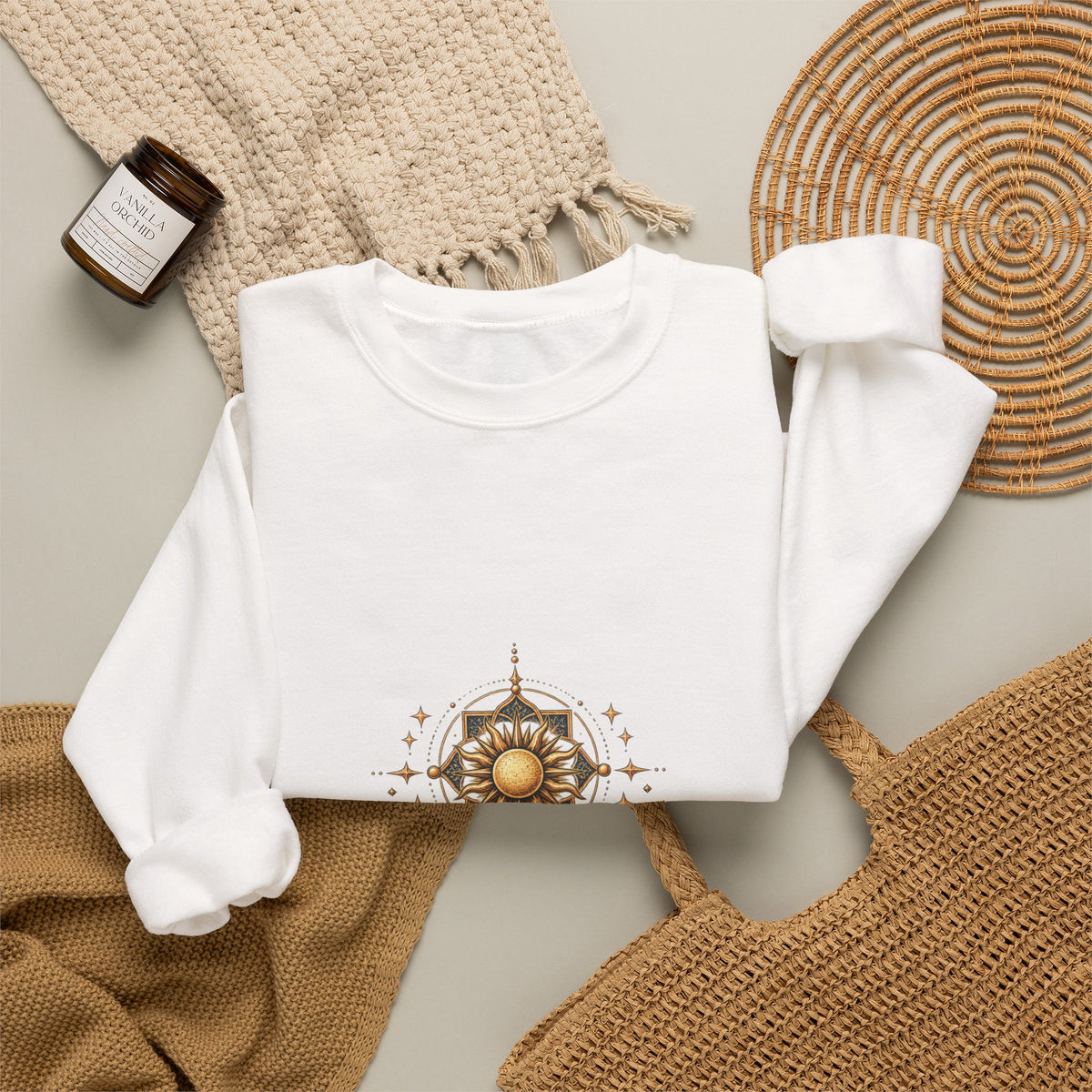 Sweatshirt — Luz Propia Sun Compass Crewneck