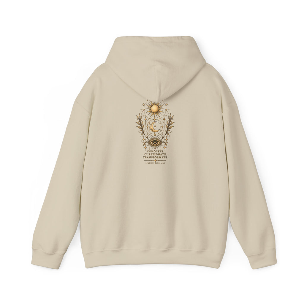 Mystic Sun & Moon Hoodie — Spiritual Eye Graphic Sweatshirt