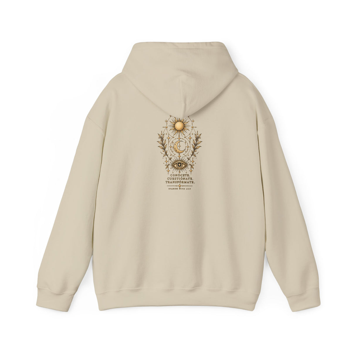 Mystic Sun & Moon Hoodie — Spiritual Eye Graphic Sweatshirt