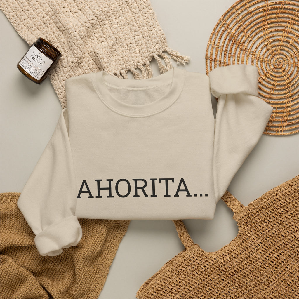 Crewneck Sweatshirt – "Ahorita... Pero ¿Cuál Ahorita?" Spanish with Lily -  Casual Pullover