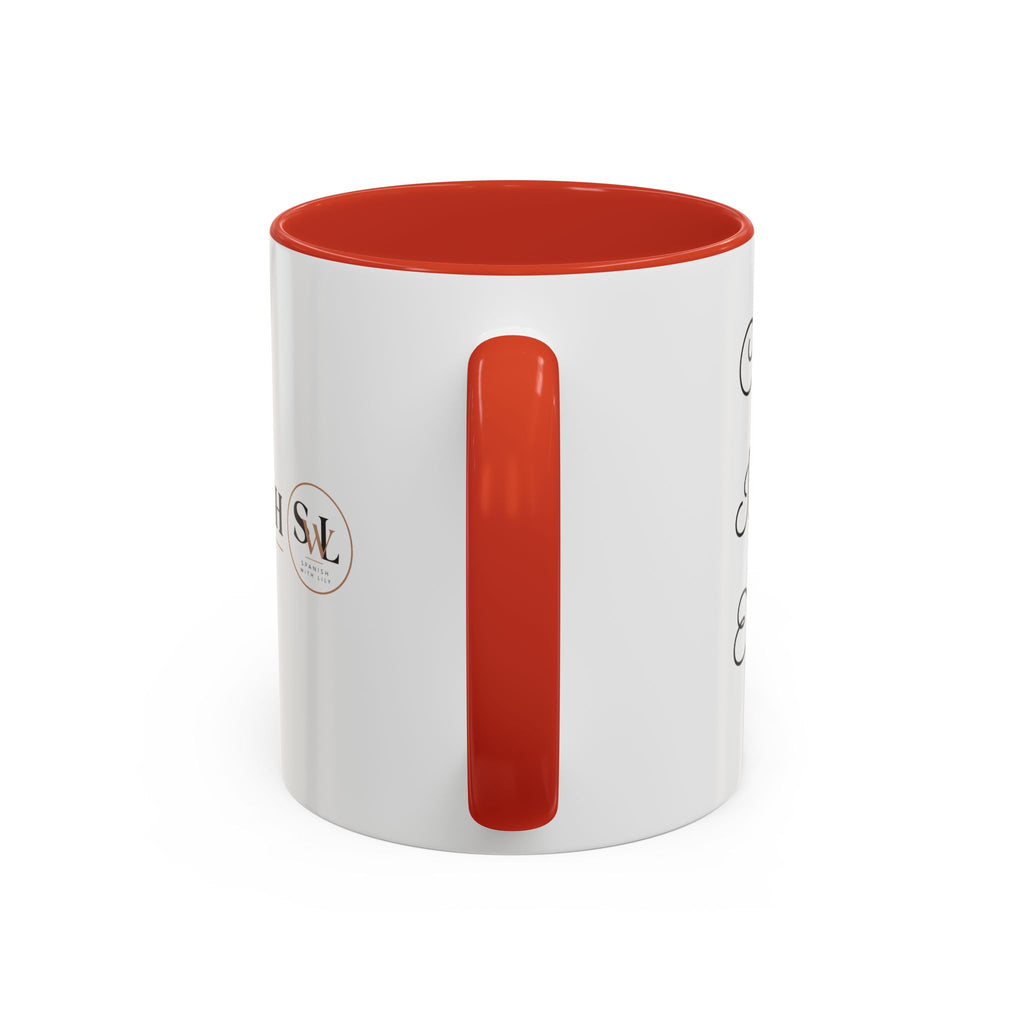 Spanish With Lily Accent Coffee Mug — Language Teacher Gift, Minimalist Logo 11/15oz