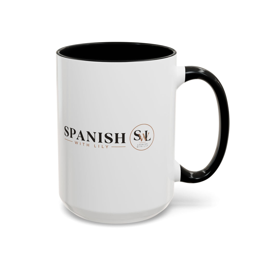 Spanish With Lily Accent Coffee Mug — Language Teacher Gift, Minimalist Logo 11/15oz