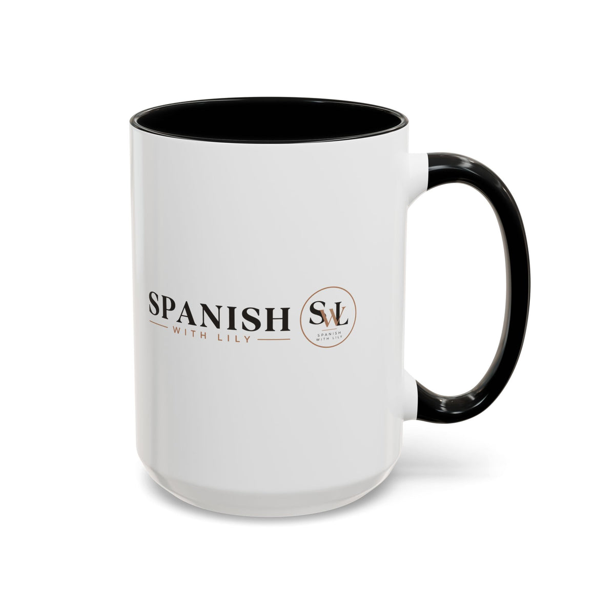 Spanish With Lily Accent Coffee Mug — Language Teacher Gift, Minimalist Logo 11/15oz