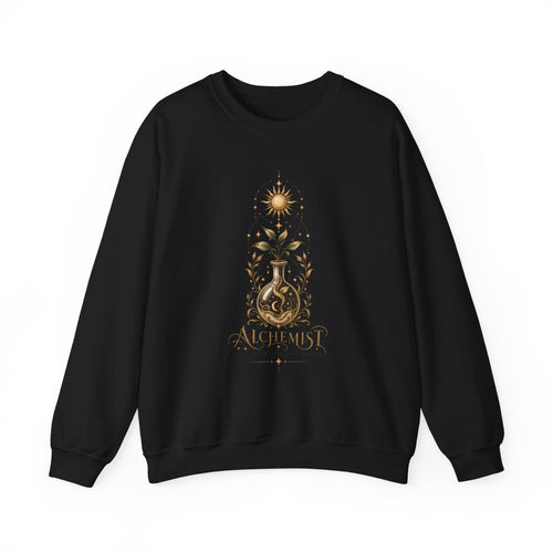 Alchemist Crewneck Sweatshirt — Mystic Sun, Moon & Eye Graphic