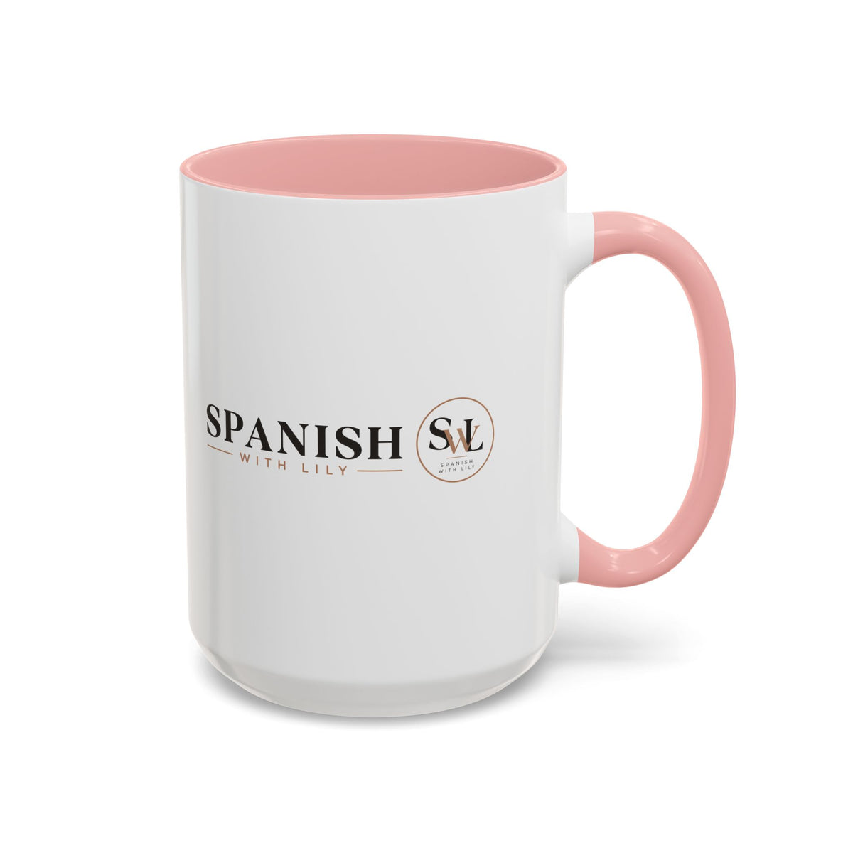 Spanish With Lily Accent Coffee Mug — Language Teacher Gift, Minimalist Logo 11/15oz
