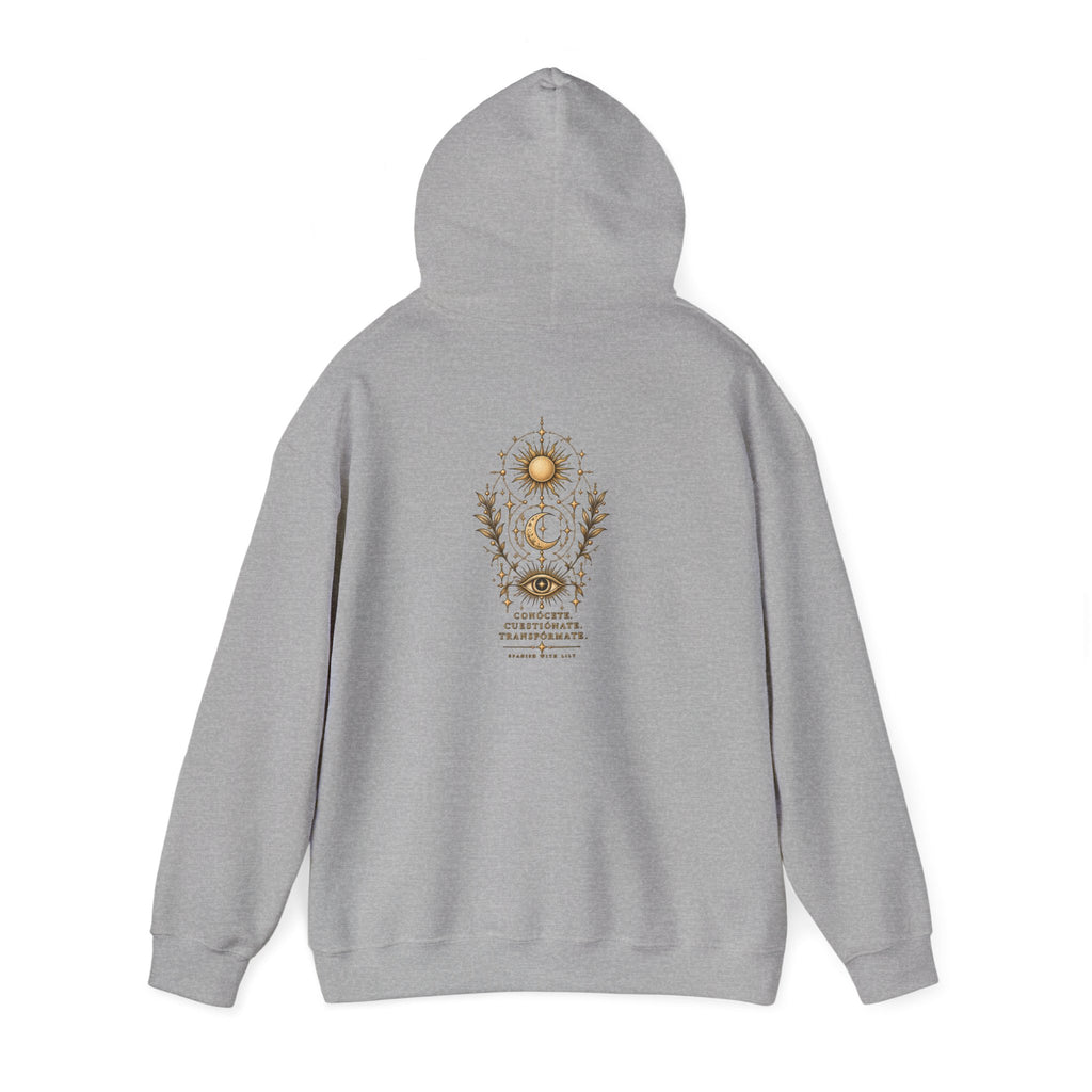 Mystic Sun & Moon Hoodie — Spiritual Eye Graphic Sweatshirt