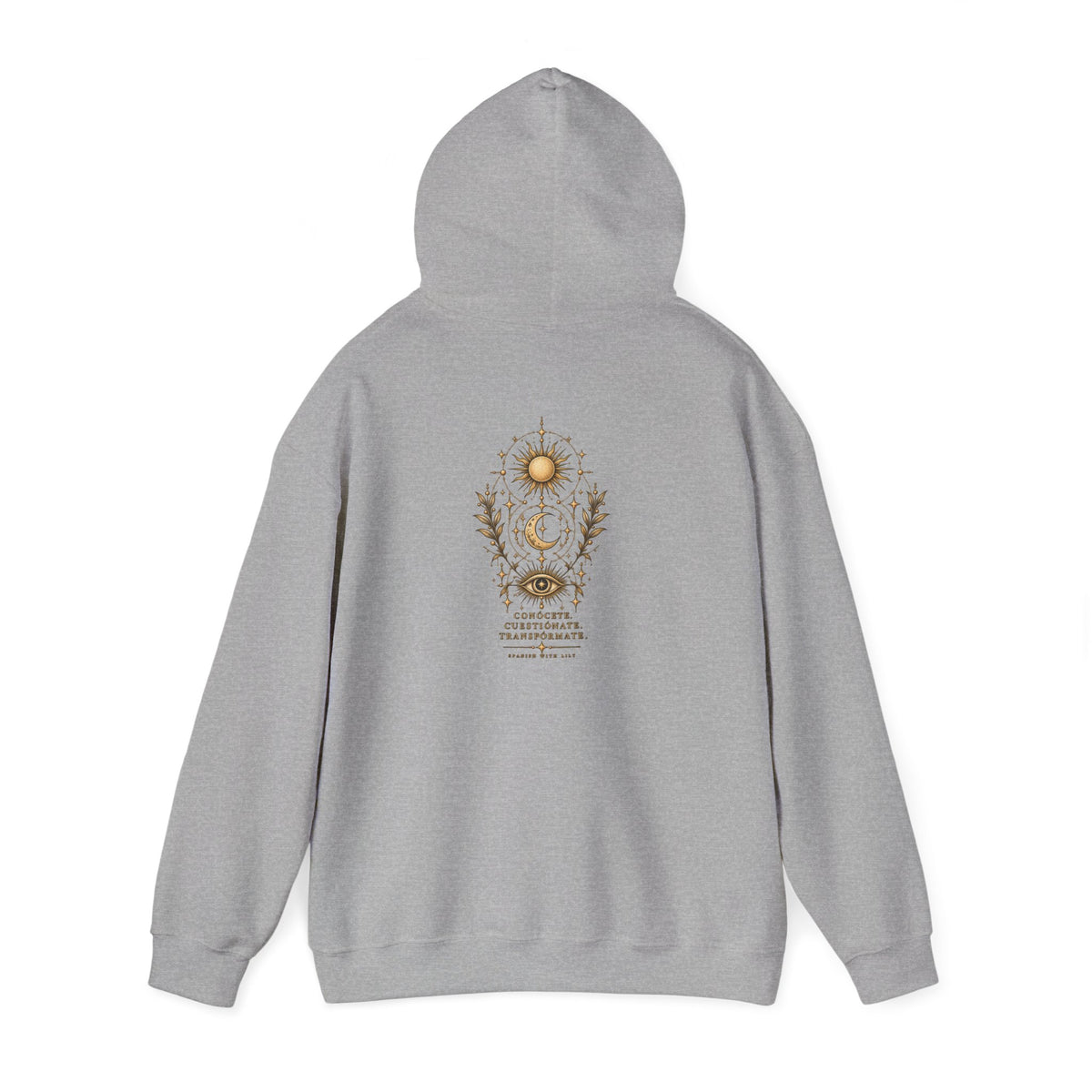 Mystic Sun & Moon Hoodie — Spiritual Eye Graphic Sweatshirt