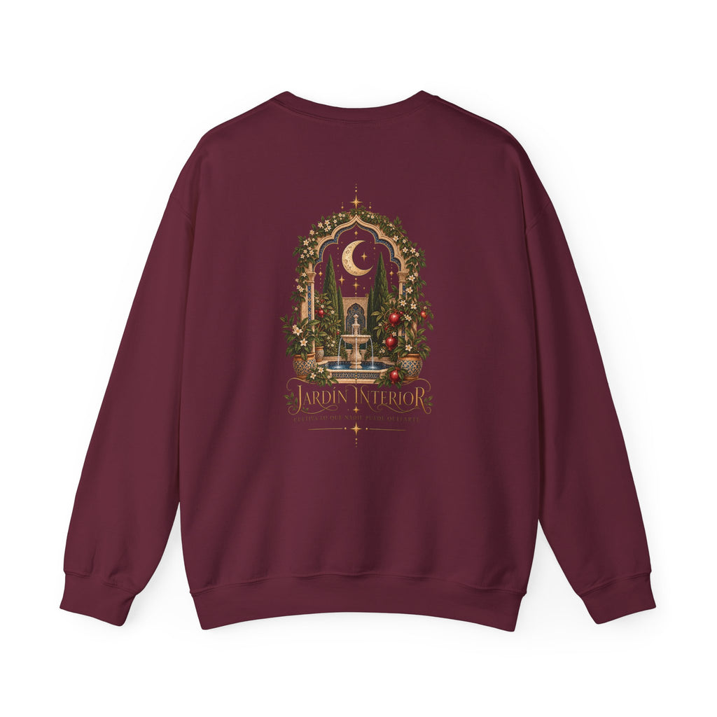 Celestial Jardin Crewneck Sweatshirt — Moon Garden Graphic