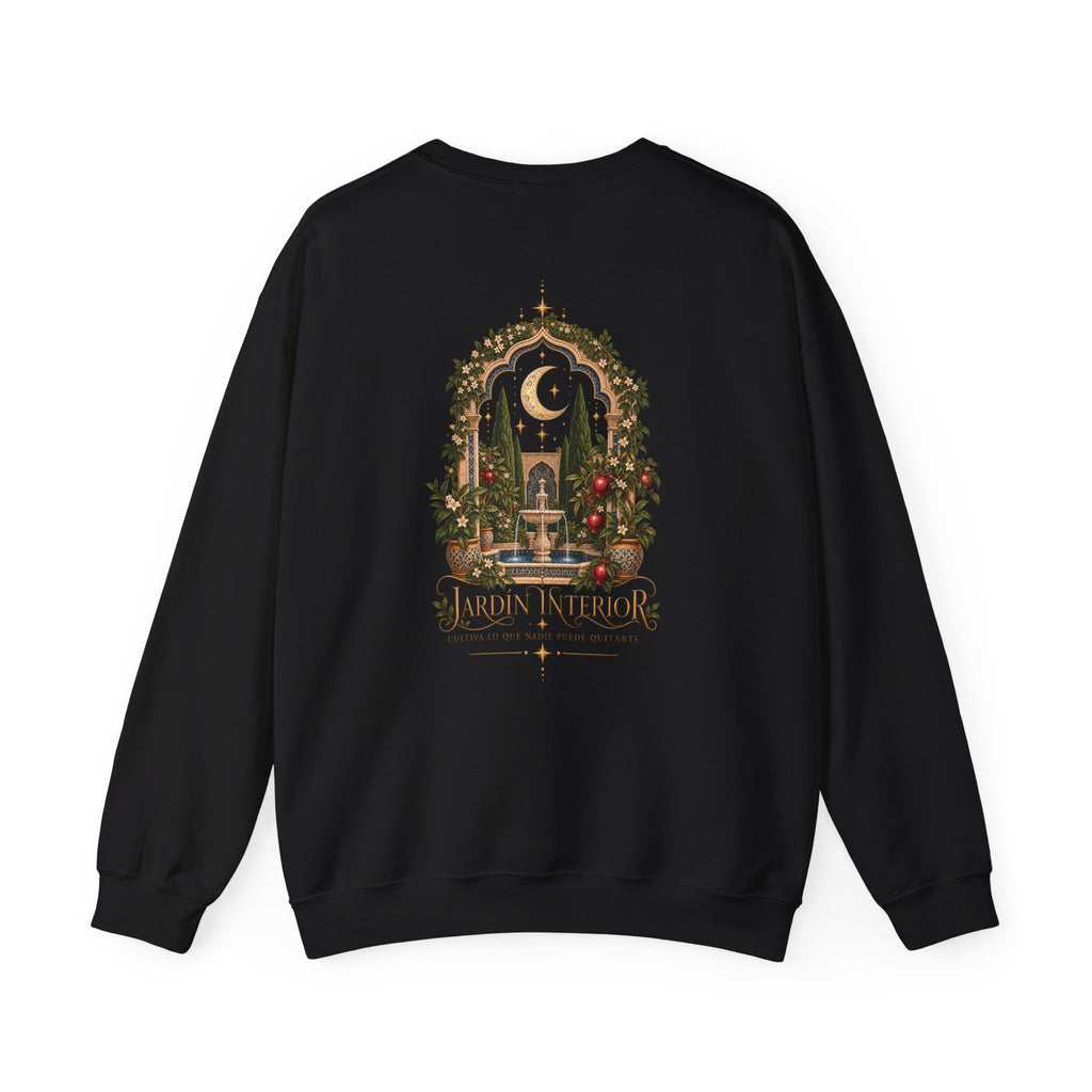 Celestial Jardin Crewneck Sweatshirt — Moon Garden Graphic