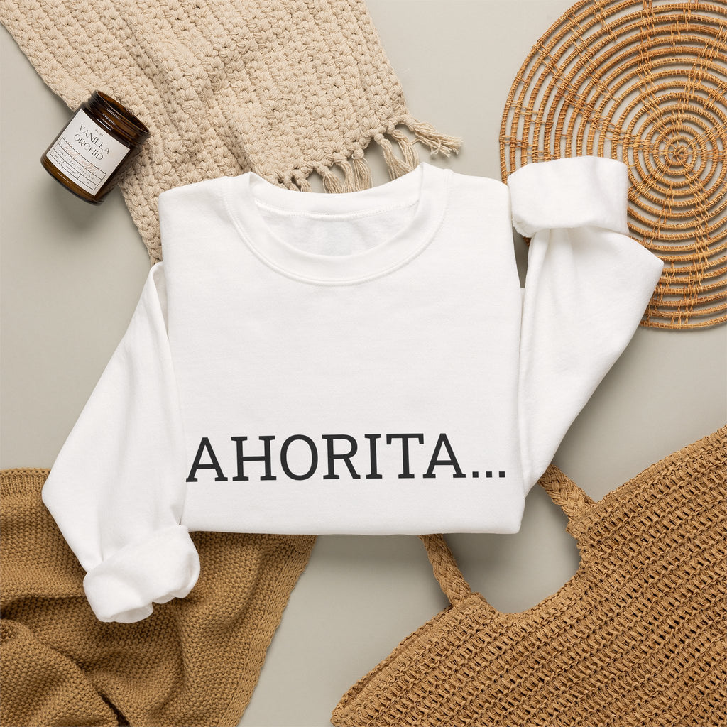 Crewneck Sweatshirt – "Ahorita... Pero ¿Cuál Ahorita?" Spanish with Lily -  Casual Pullover