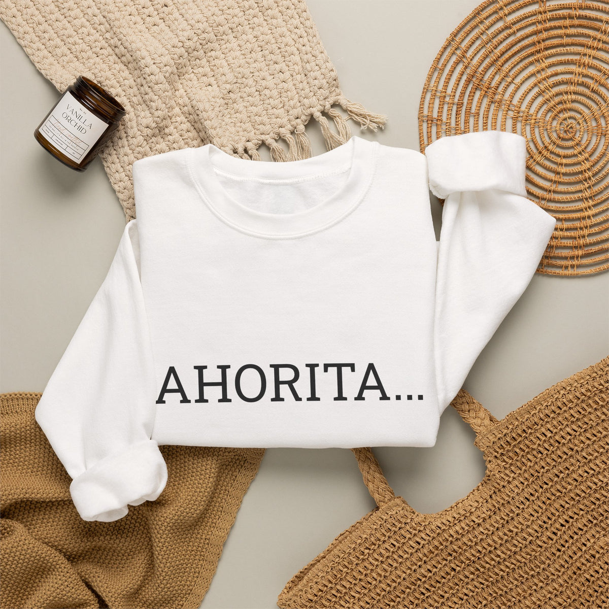 Crewneck Sweatshirt – "Ahorita... Pero ¿Cuál Ahorita?" Spanish with Lily -  Casual Pullover