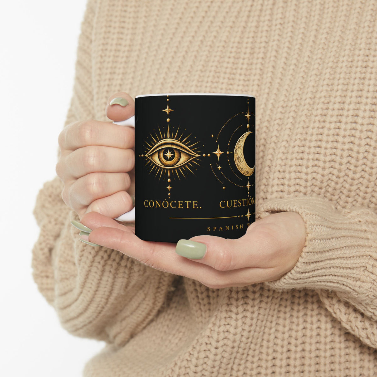 Astrological Symbols Ceramic Mug — "Conócete. Cuestiónate. Transfórmate."