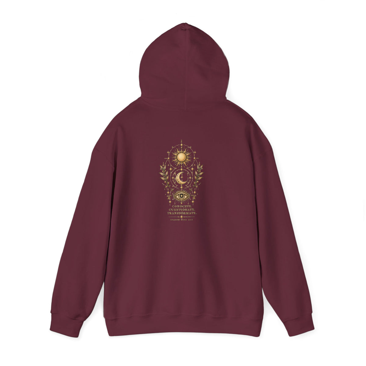Mystic Sun & Moon Hoodie — Spiritual Eye Graphic Sweatshirt
