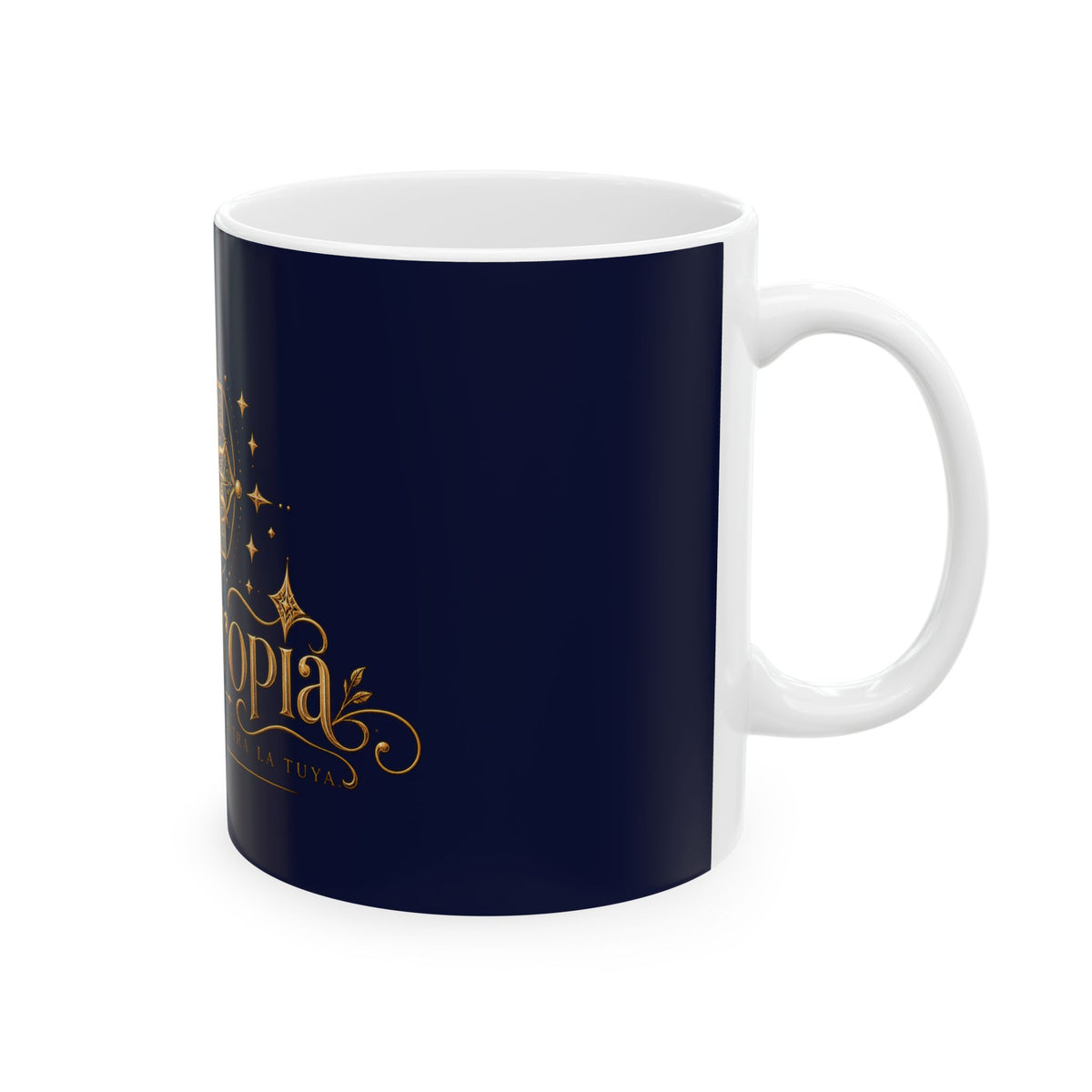 Luz Propia Ceramic Mug — Gold Sun Mandala Inspirational Coffee Cup (11oz/15oz)