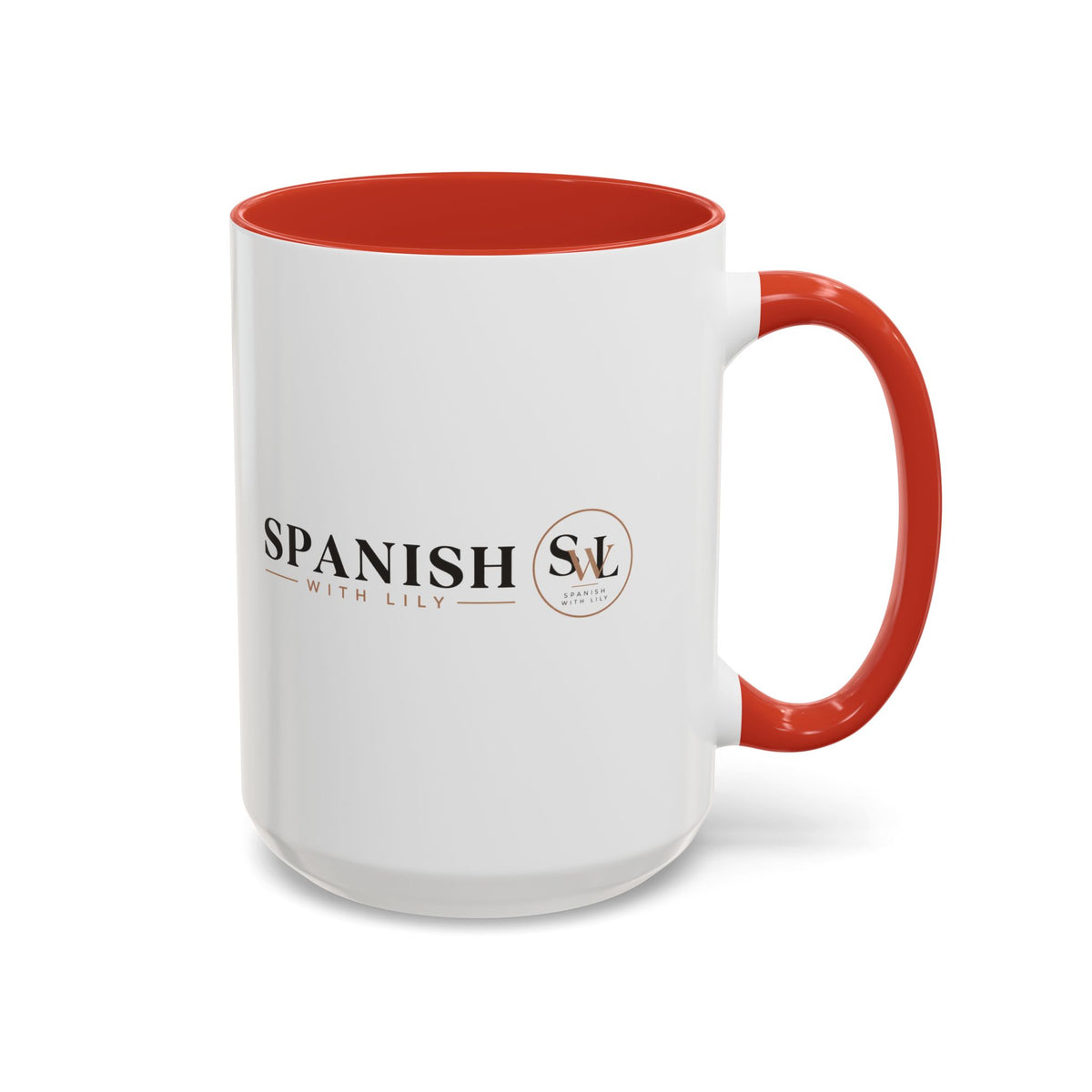 Spanish With Lily Accent Coffee Mug — Language Teacher Gift, Minimalist Logo 11/15oz