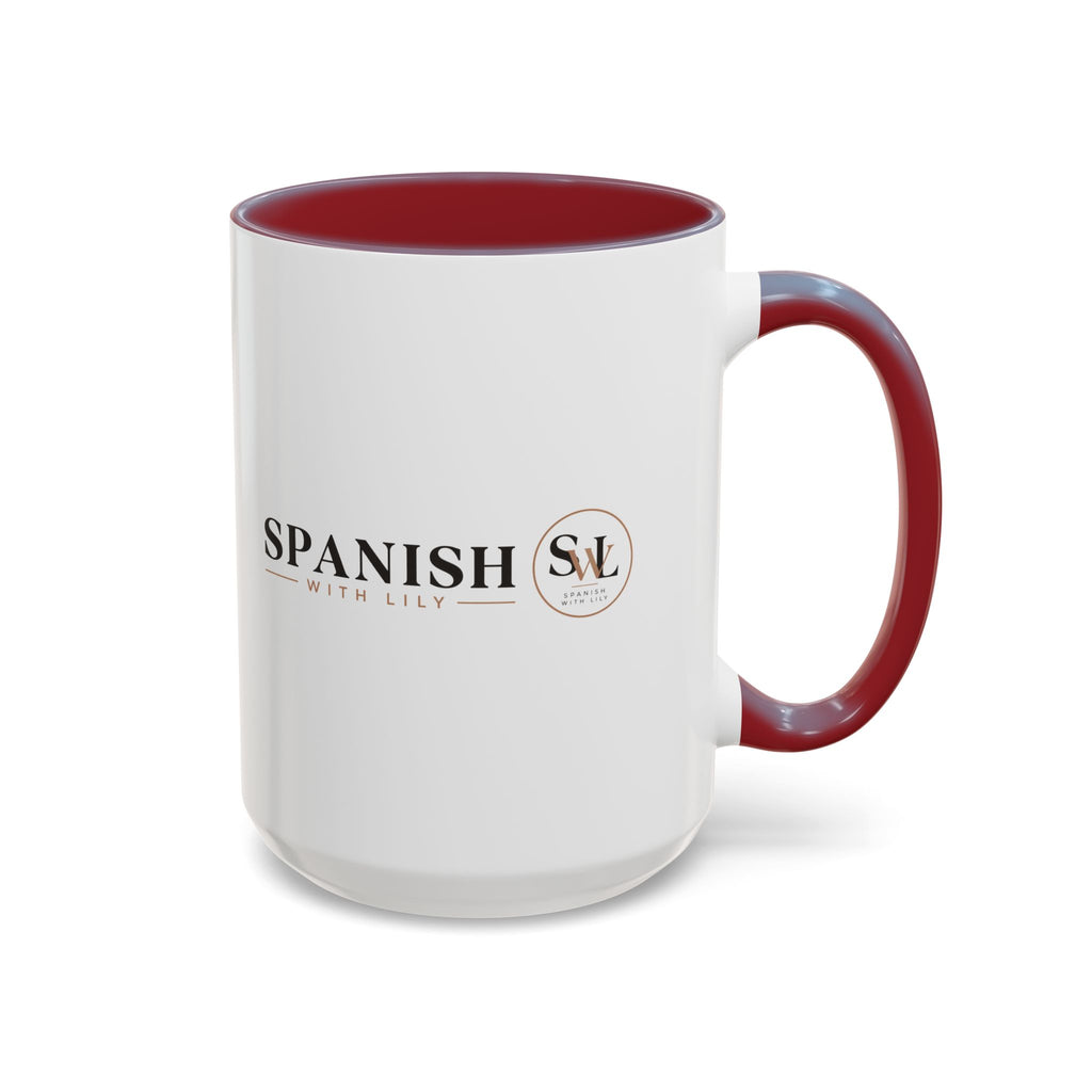 Spanish With Lily Accent Coffee Mug — Language Teacher Gift, Minimalist Logo 11/15oz