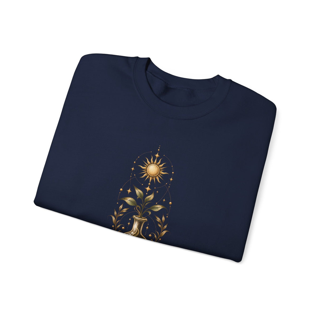 Alchemist Crewneck Sweatshirt — Mystic Sun, Moon & Eye Graphic