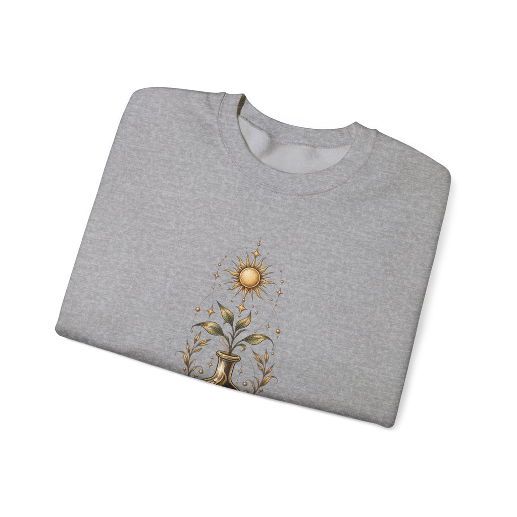 Alchemist Crewneck Sweatshirt — Mystic Sun, Moon & Eye Graphic