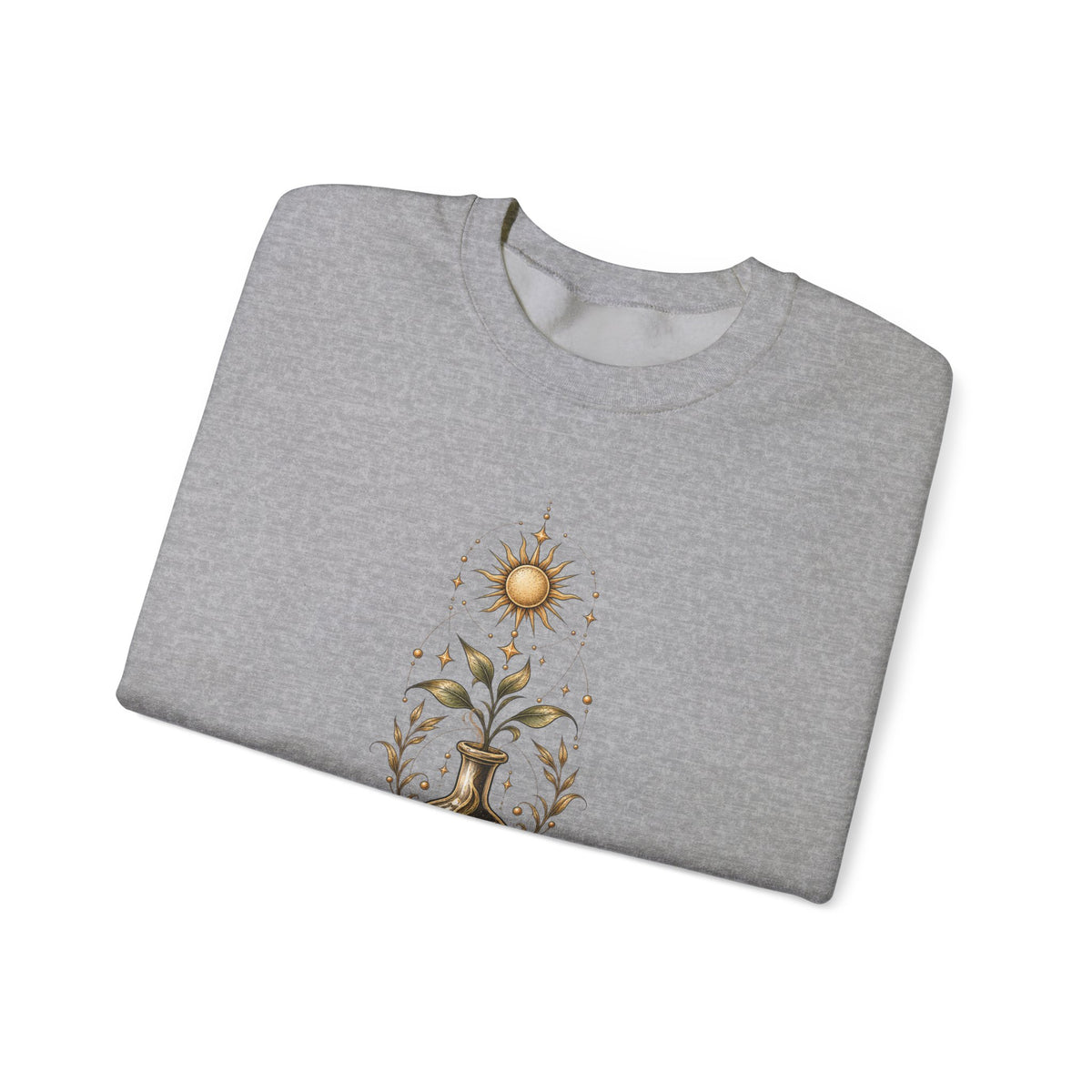 Alchemist Crewneck Sweatshirt — Mystic Sun, Moon & Eye Graphic