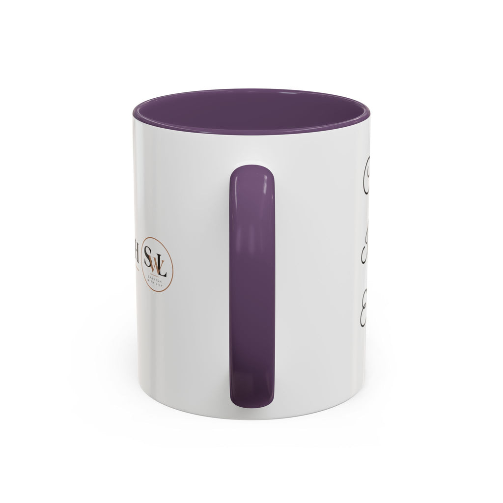 Spanish With Lily Accent Coffee Mug — Language Teacher Gift, Minimalist Logo 11/15oz