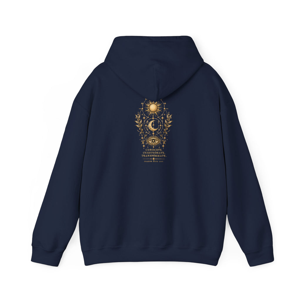 Mystic Sun & Moon Hoodie — Spiritual Eye Graphic Sweatshirt