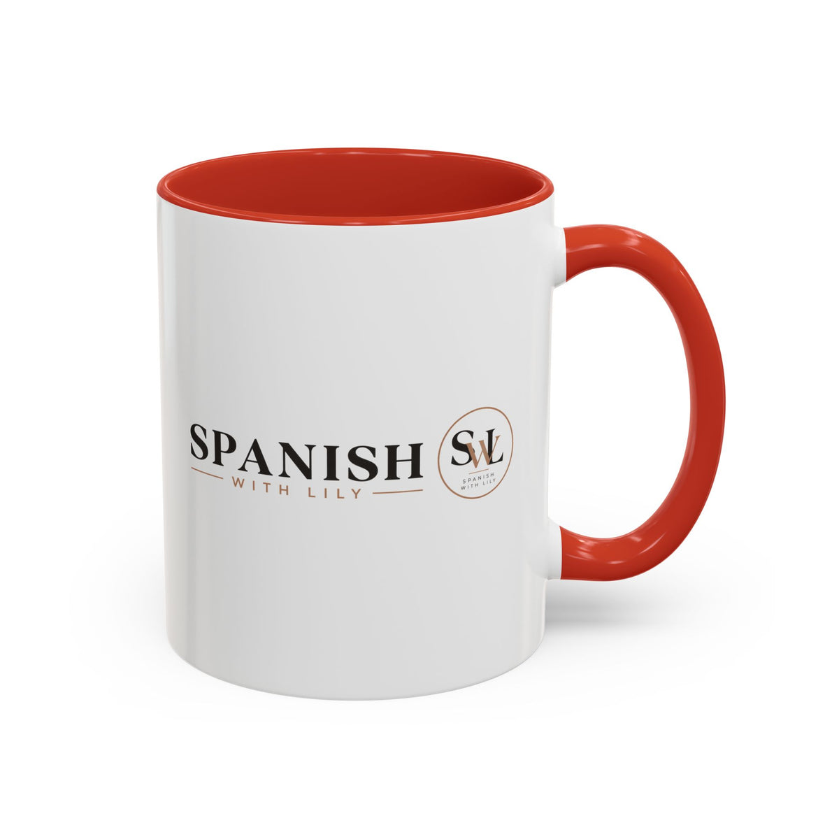 Spanish With Lily Accent Coffee Mug — Language Teacher Gift, Minimalist Logo 11/15oz