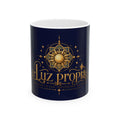 Luz Propia Ceramic Mug — Gold Sun Mandala Inspirational Coffee Cup (11oz/15oz)