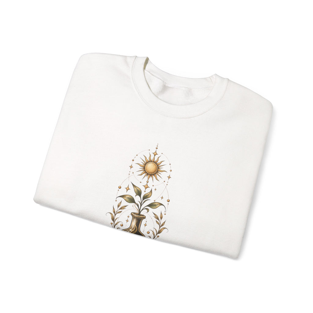 Alchemist Crewneck Sweatshirt — Mystic Sun, Moon & Eye Graphic