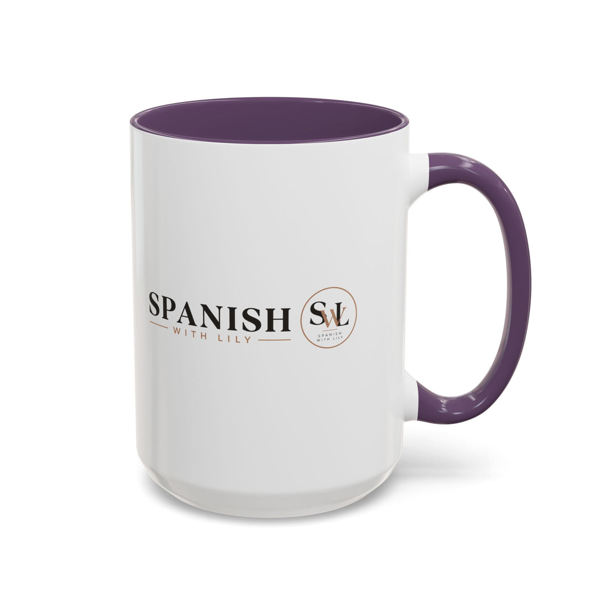 Spanish With Lily Accent Coffee Mug — Language Teacher Gift, Minimalist Logo 11/15oz