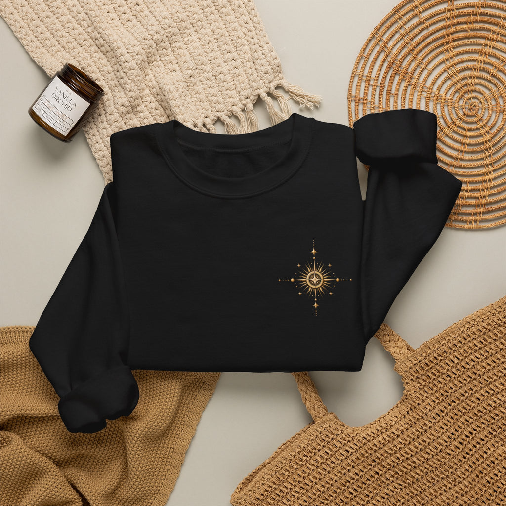 Celestial Jardin Crewneck Sweatshirt — Moon Garden Graphic