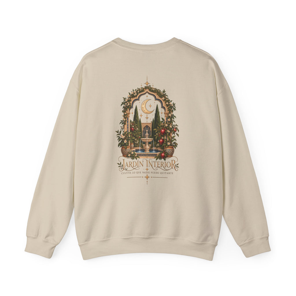 Celestial Jardin Crewneck Sweatshirt — Moon Garden Graphic