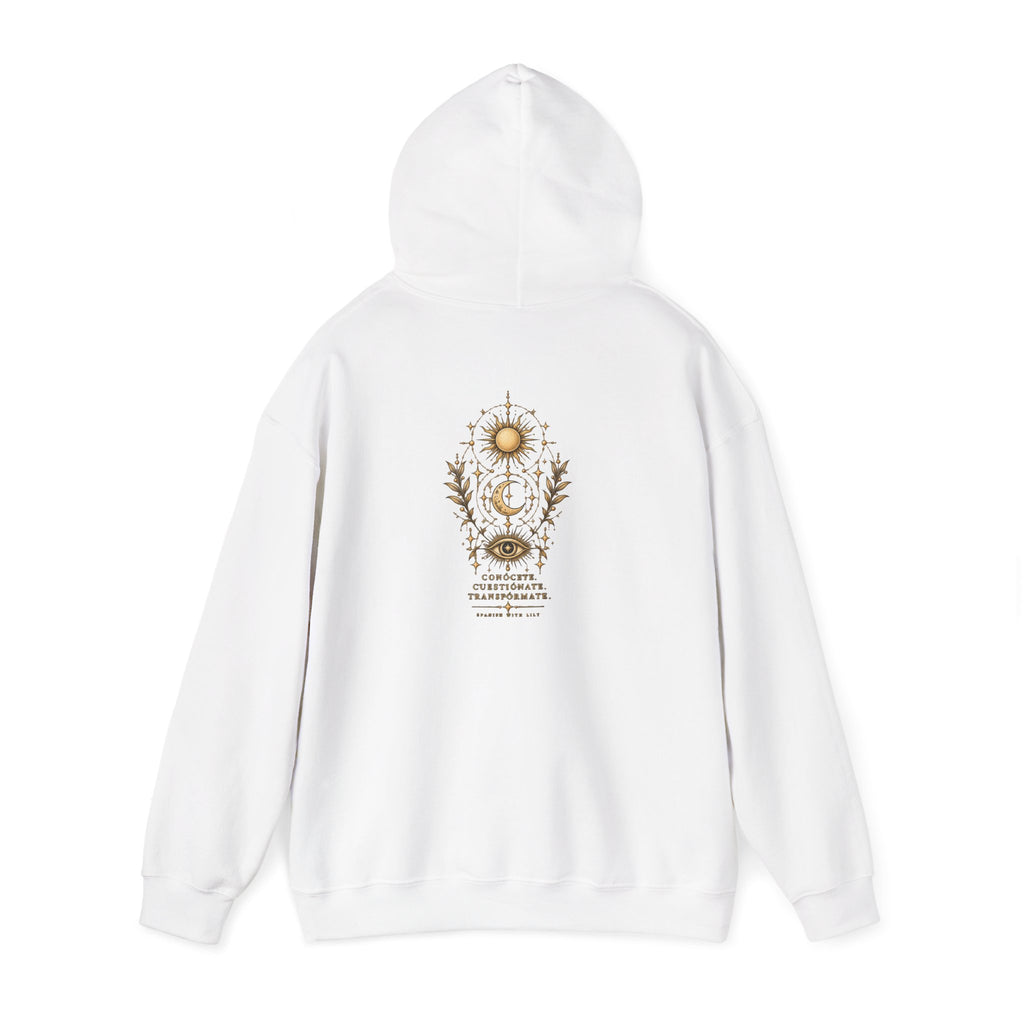 Mystic Sun & Moon Hoodie — Spiritual Eye Graphic Sweatshirt