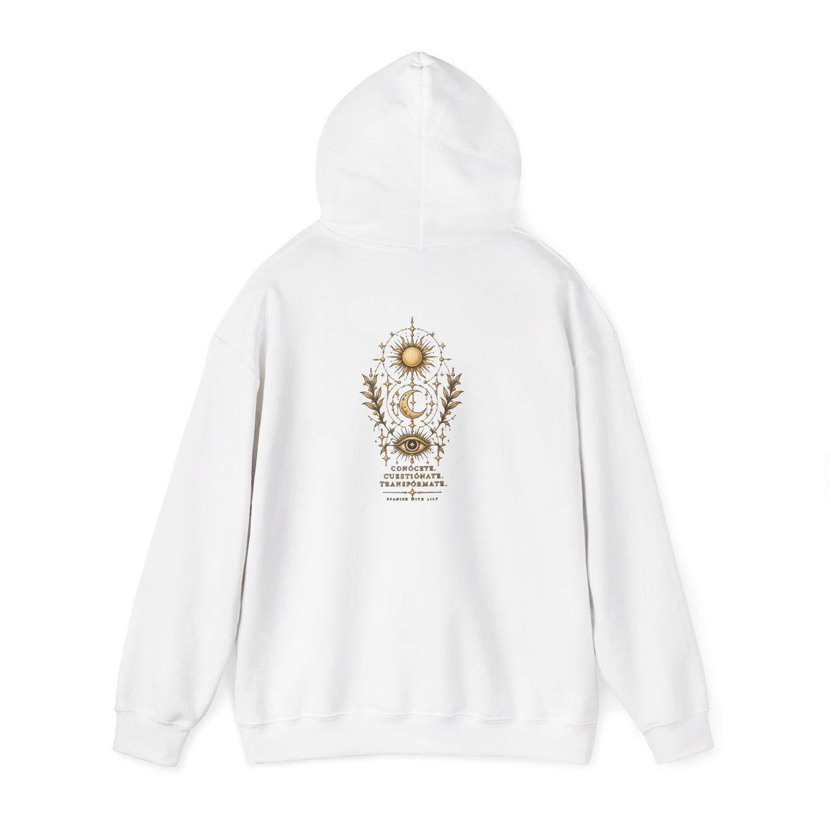 Mystic Sun & Moon Hoodie — Spiritual Eye Graphic Sweatshirt