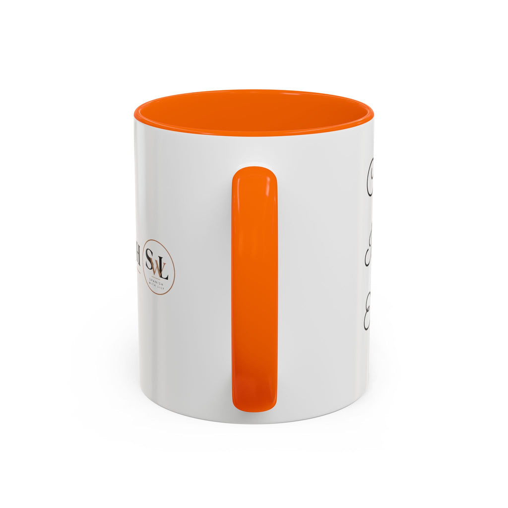 Spanish With Lily Accent Coffee Mug — Language Teacher Gift, Minimalist Logo 11/15oz