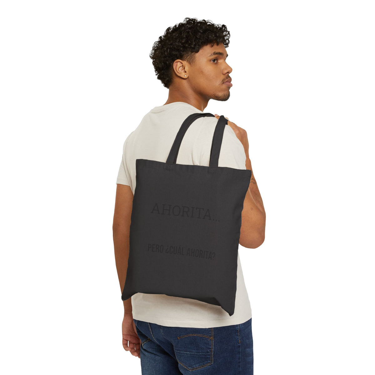Canvas Tote Bag — "Ahorita... Pero ¿Cuál Ahorita?" Spanish with Lily - Everyday Market Tote