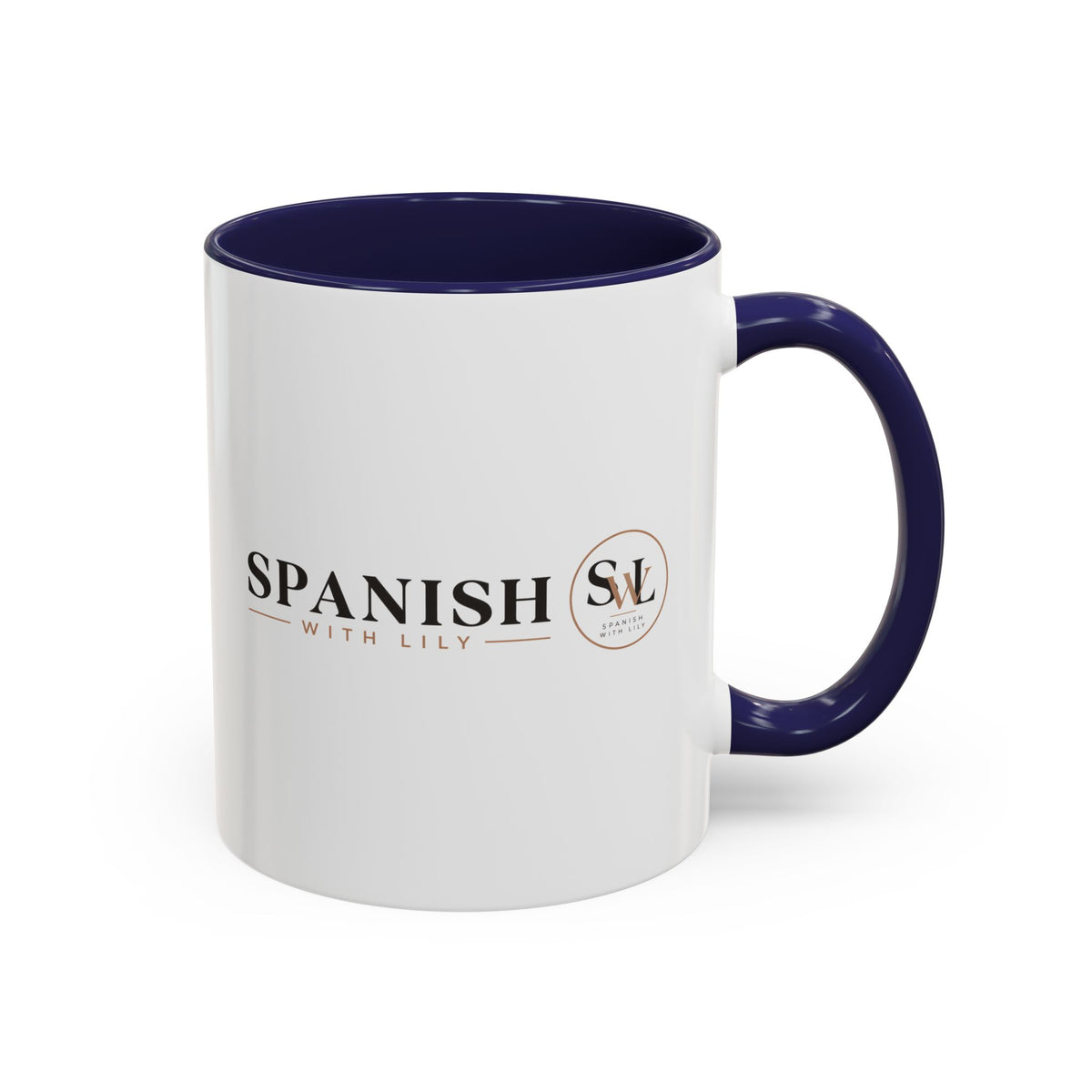 Spanish With Lily Accent Coffee Mug — Language Teacher Gift, Minimalist Logo 11/15oz