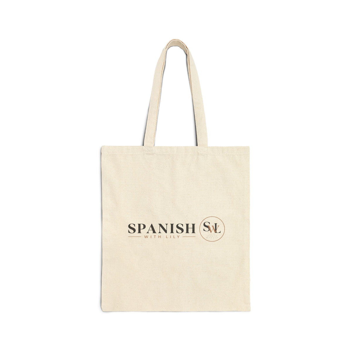 Canvas Tote Bag — "I Speak Spanish When the Chisme Gets Serious" Funny Grocery Market Tote